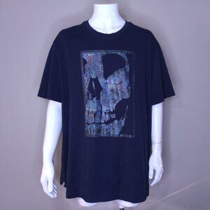 ROBERT GRAHAM T-Shirt 3XL Navy Blue MULTICOLOR Skull XXXL Mens GRAPHIC TEE SS
